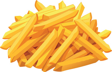 Pile of french fries forming a delicious dish