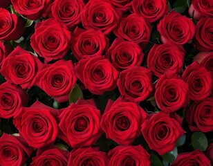 Naklejka premium Red rose flowers isolated on black background wallpaper Happy valentines day new year eve birthday wedding anniversary Christmas celebration concept