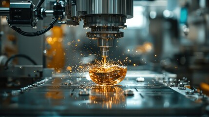 High-speed robotic machinery transforming raw materials in iot-driven production lines factories industrial automation modern manufacturing