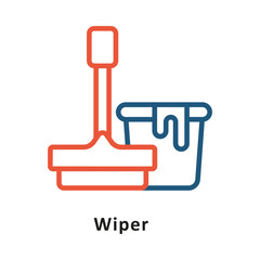 Wiper Vector two Color Icon. Eps 10 File