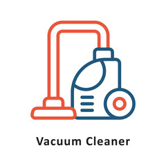 Vacuum Cleaner Vector two Color Icon. Eps 10 File