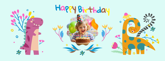 Fototapeta premium Bright greeting card: 