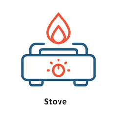 Stove Vector two Color Icon. Eps 10 File