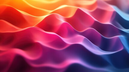 Obraz premium Waves of vibrant color flow like silk under soft light creating a mesmerizing abstract landscape