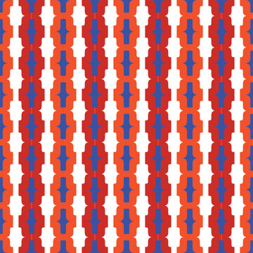 Colorful Flower Seamless Patterns - Curly Bracket Style Vector Template