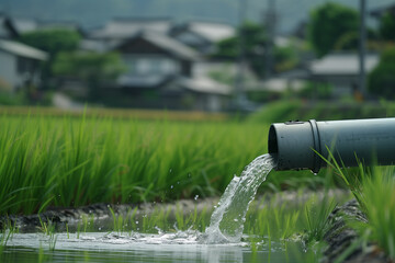 Fototapeta premium 농업, 농업용수로, 수로,