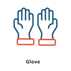 Obraz premium Glove Vector two Color Icon. Eps 10 File