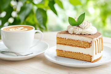 Indulging in deli treats and desserts urban relaxed seating area food photography cozy atmosphere close-up view