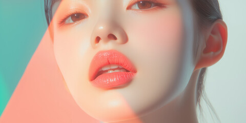 Enchanting Korean Beauty with Vibrant Lips - Spring Fantasy K-Beauty Ad