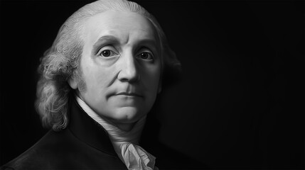 George Washington facial reconstruction based on the Lansdowne Portrait painted by Gilbert Stuart in 1796, depicting Washington at 64 years old during his final year as president.
