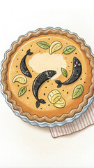 Creative Unagi Pie Design with Fish Motif