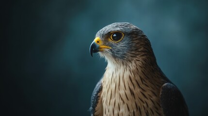 Obraz premium A close up of a bird of prey with a dark background