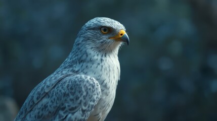Obraz premium A close up of a bird of prey with a blue background