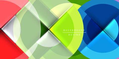 Fototapeta premium Techno circles and semi circles. Vector Illustration For Wallpaper, Banner, Background, Card, Book Illustration, landing page