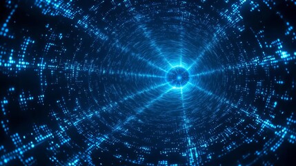 hyper realistic photo of  Blue silver shimmering abstract energy particles background