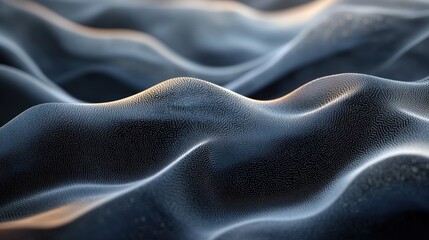 Obraz premium Dynamic movement of textured waves under soft light creates an enchanting visual experience in abstract art