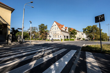 Sunny Crossroads In Poland Present An Urban Landscape