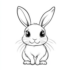 Obraz premium Adorable Bunny Rabbit Illustration 