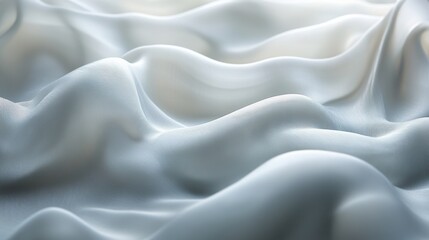Obraz premium Soft undulations of white fabric create a serene and tranquil atmosphere in elegant light
