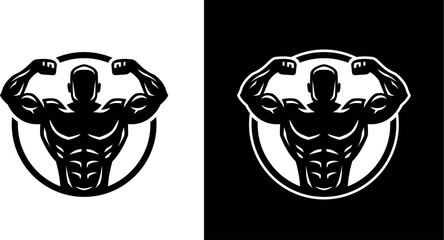 Bodybuilding, logo, two options.