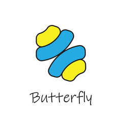 Abstract butterfly logo design template