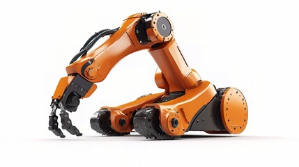 Intelligent Automation Robot Arm in Modern Factory Environment