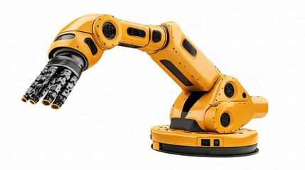 Intelligent Automation Robot Arm in Modern Factory Setting