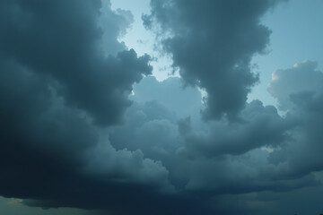 dark gray clouds gather stormy skies heavy