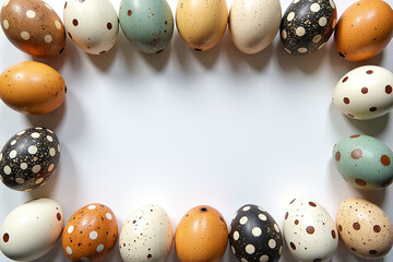 full frame quail eggs make decorative background craft projects