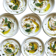 Labneh with Olive Oil, Mint, and Spices