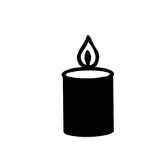 Candle silhouette vector