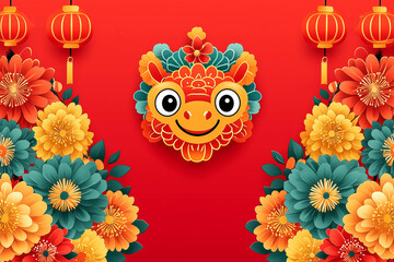 Chinese New Year Dragon Illustration