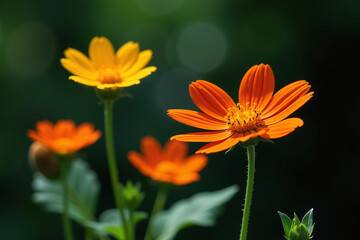 helios heliopsis flowers appear bright dark green subtle display large
