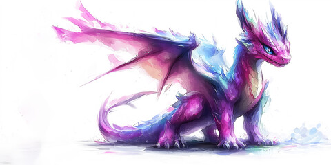 purple dragon cartoon