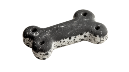 High-Quality Black and White Dog Bone Shaped Pet Treat Ideal for Rewarding Your Furry Friend.