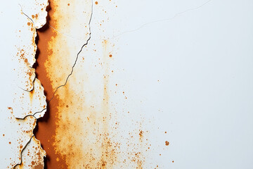 Naklejka premium rust stains wall cracks peeling white enamel