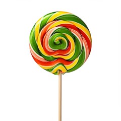 Colorful lollipop isolated on a white background.

