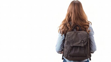 Student Preparing to Head to High School with Backpack
