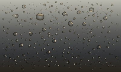 Set of water bubbles. Wallpaper with water bubbles. Pattern with dew drops.