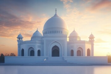 Obraz premium Beautiful White Monument at Sunset