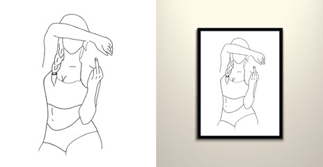 crazy girl vector illustration