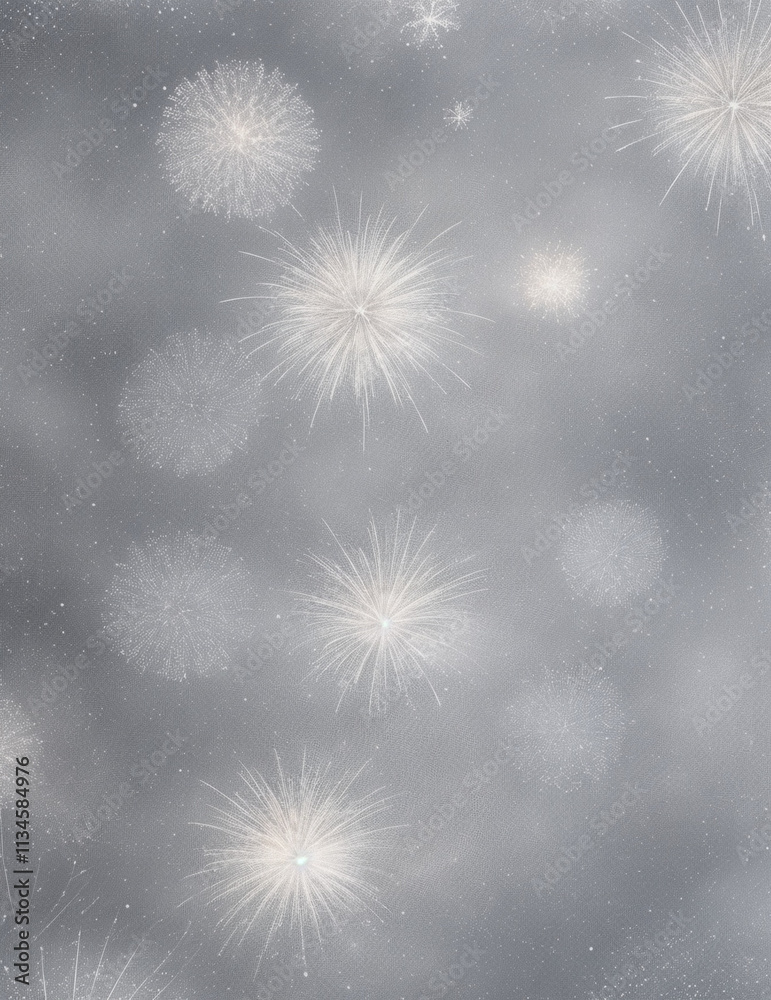Wall mural background with stars - abstract light silver background - generative ai