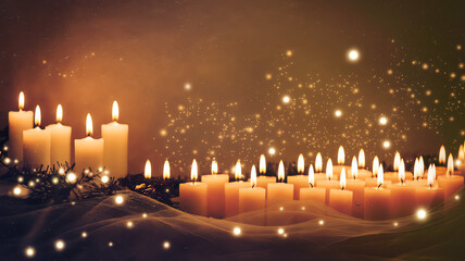 Soft candlelight creates a serene atmosphere for peaceful reflection during evening hours