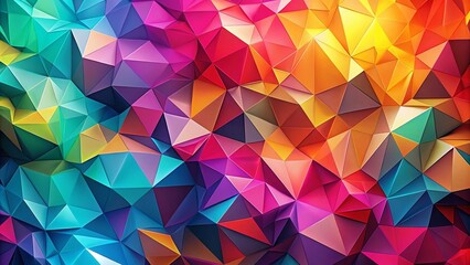 Obraz premium Abstract Geometric Lowpoly Fashion Background, Ideal for Modern Wallpaper and Trendy Design Projects with a Vibrant Color Palette and Unique Patterns