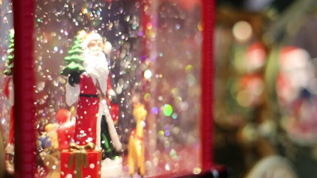A fairytale Santa figurine, a key gift attribute and Christmas toy. Radiates holiday magic, tradition, and childhood wonder.