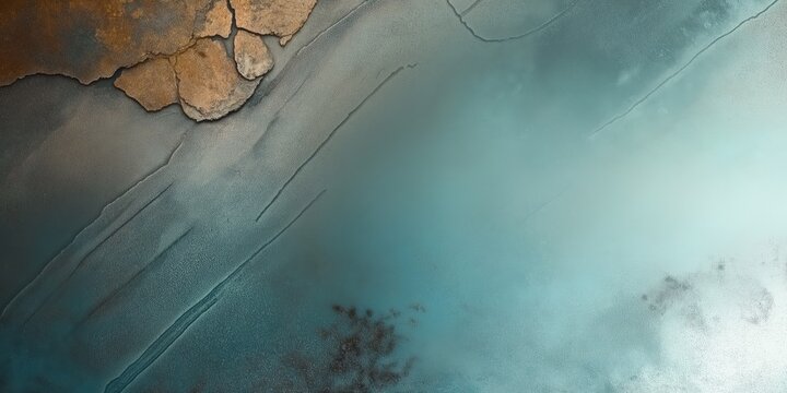 Abstract teal and gold texture background