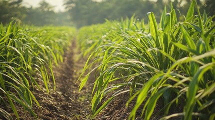 Fototapeta premium Thailand's eco-friendly sugar packaging innovations ready for global markets