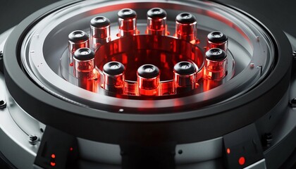 Centrifuge machine in action processing blood samples for analysis in a laboratory setting, highlighting the importance of medical research in advancing health science.