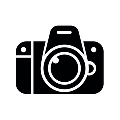 Minimalistic camera icon vector illustration.