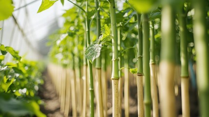 Obraz premium Vertical sugarcane farming advancements in Brazil for space-efficient agriculture
